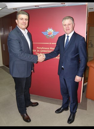 Meeting of the Directors General of the Civil Aviation Agency and the Protection and Rescue Directorate, Mr.Tuntev and Mr.Dzaferoski